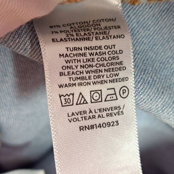 Loft Women's Chewed Hem High Rise Kick Crop Jeans size 12 / 31 - Picture 8 of 9